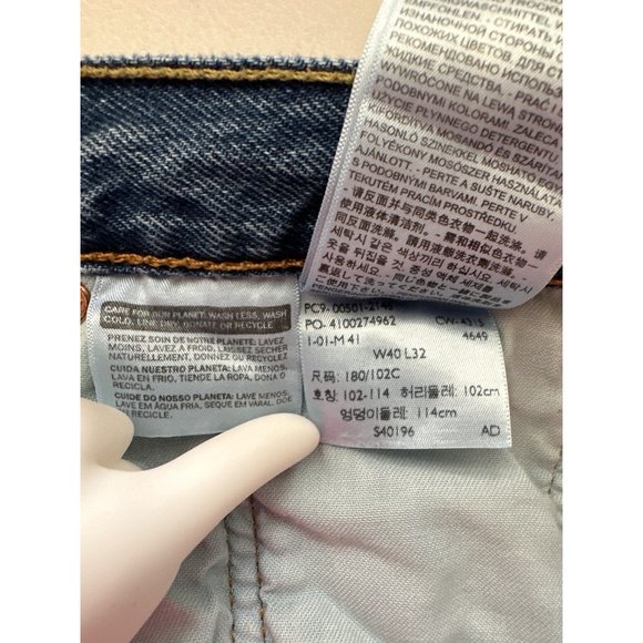 Levis 501xx Jeans Mens Size 40x32 Blue Button Fly Straight Leg High Rise Vintage - Picture 8 of 11